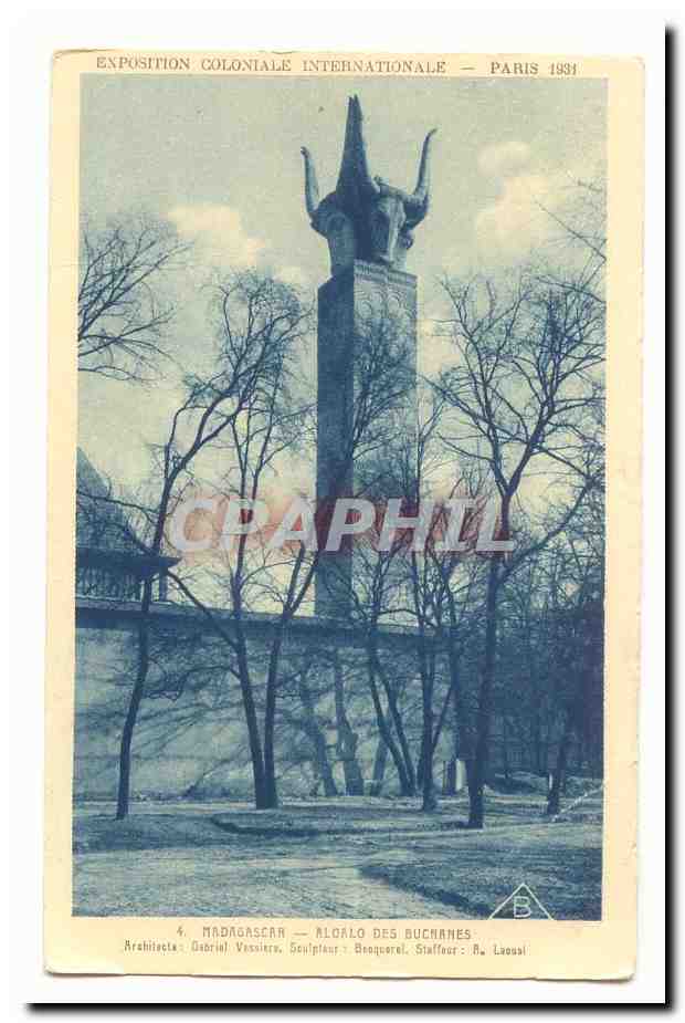 Madagascar CPA Alorlo des Bucranes Exposition coloniale interantionale Paris 1931