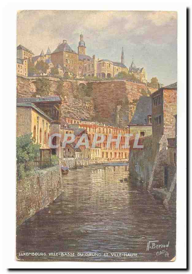 Luxembourg CPA Ville basse du Grund et ville haute