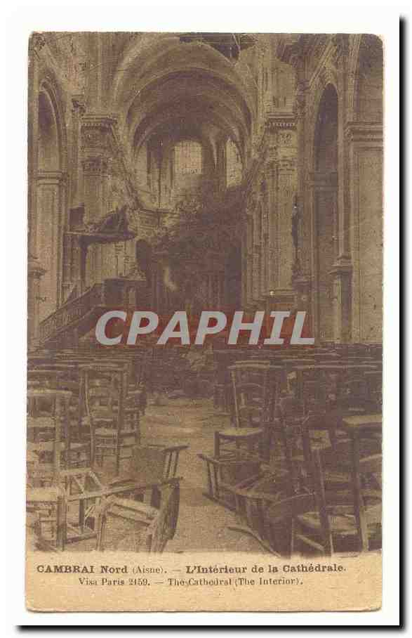Cambrai Nord CPA L'interieur de la cathedrale