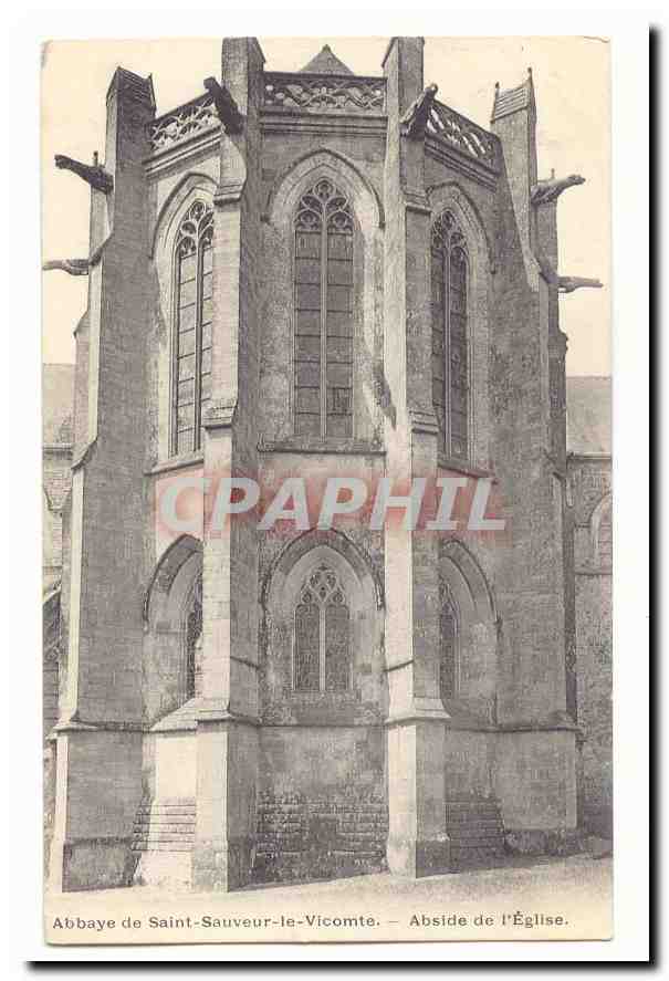CPA Abbaye de Saint Sauveur le Vicomte Abside de l'eglise
