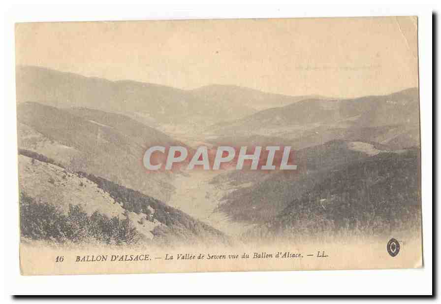 Ballon von Elsass — Blick auf das Tal Seuven vom Ballon von Elsass — LL.