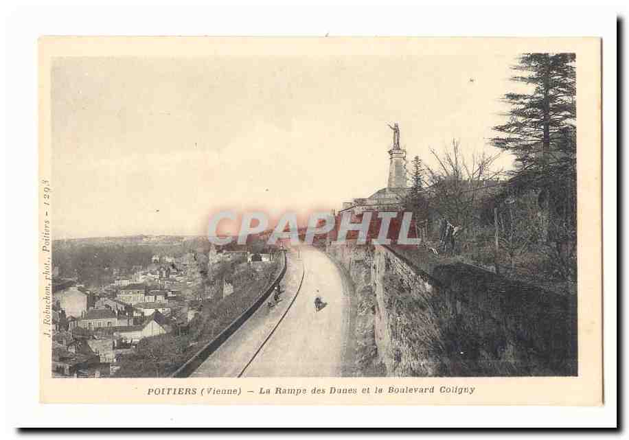 Poitiers CPA La rampe des Dunes et le boulevard Coligny