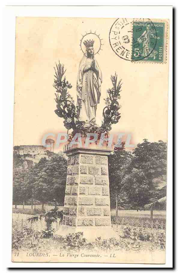 Lourdes CPA La vierge couronnee