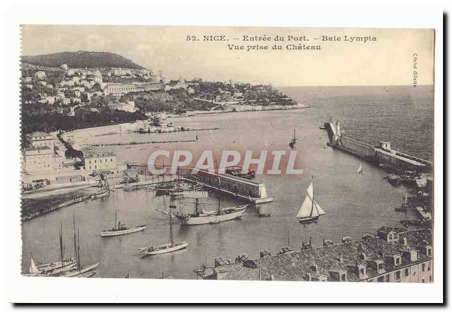 Nice — Entrée du Port — Baie Lympia — Vue prise du Château — Cirind Glicera