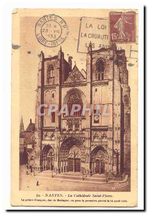 Nantes CPA La cathedrale Saint Pierre