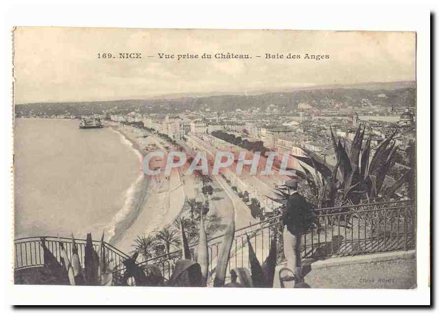 Nice CPA Vue prise du chateau Baie des anges