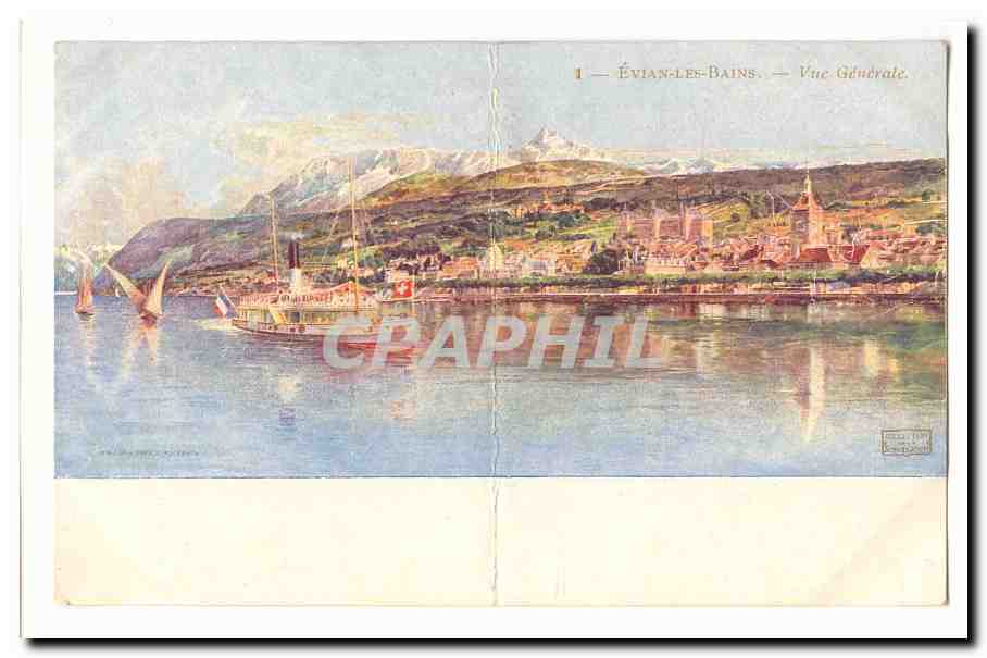Evian les Bains CPA Vue generale