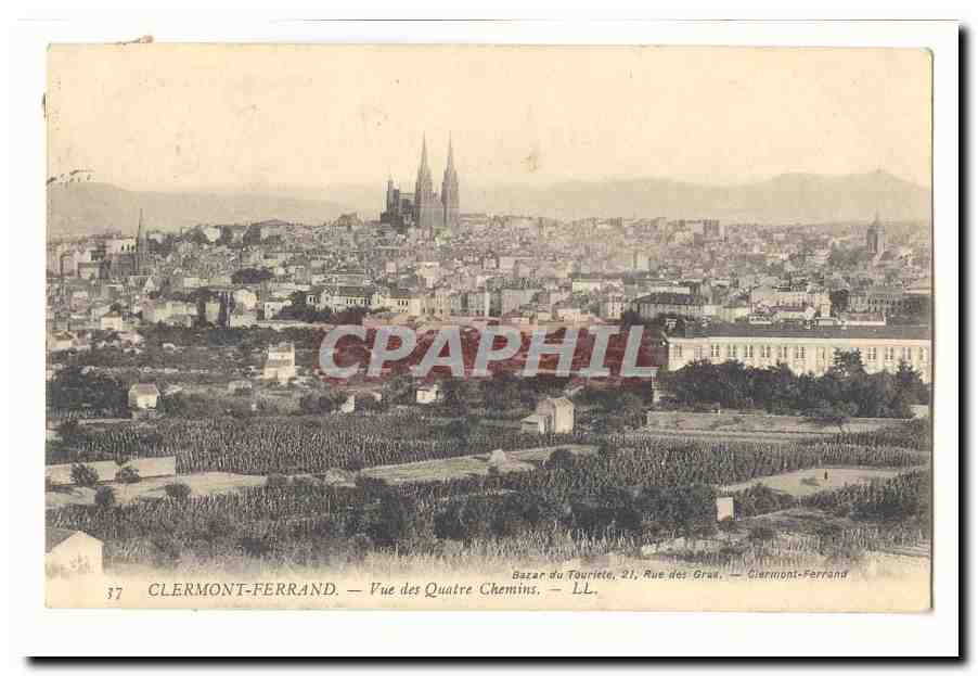 Clermont Ferrand CPA Vue sur les Quatre Chemins