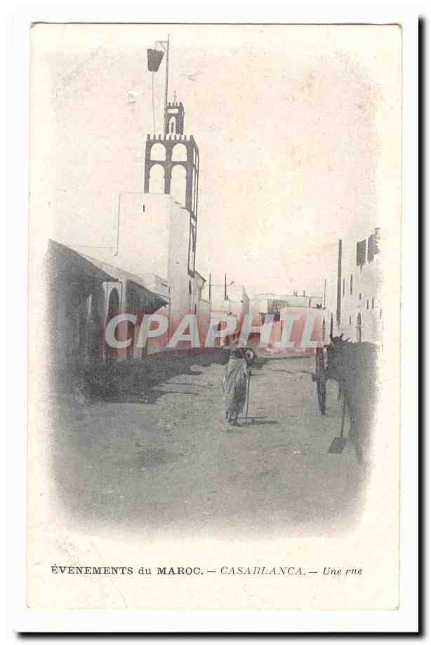 Casablanca — Une rue — Événements du Maroc