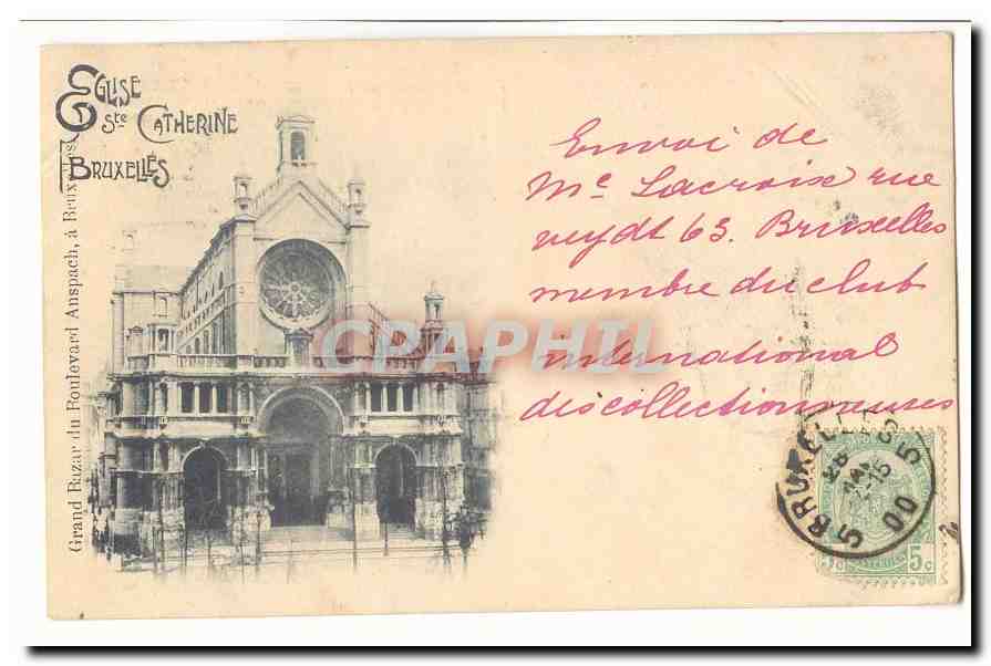 Iglesia de Santa Catalina — Bruselas — Editor: Iglesia de Santa Catalina, Bruselas - Anverso