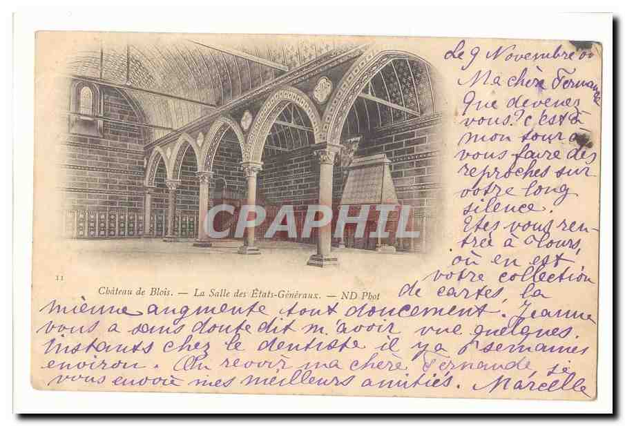 Blois CPA Chateau LA salles des Etats Generaux