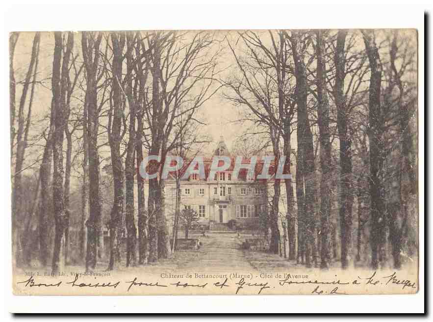 Chateau de Bettancourt CPA Cote de l'avenue