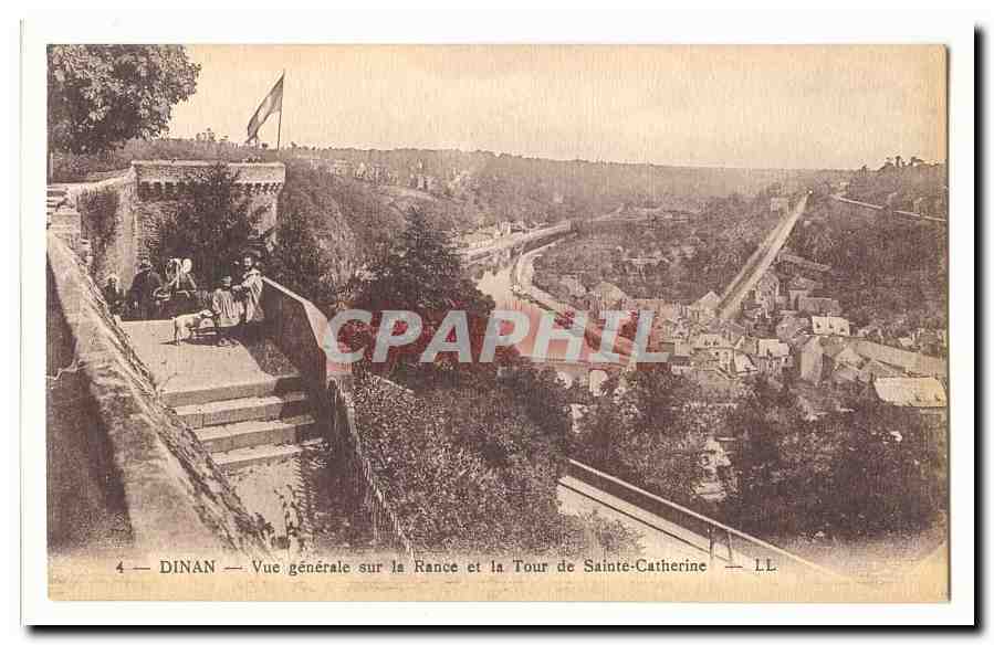 Dinan — Vue générale sur la Rance et la Tour de Sainte-Catherine — LL
