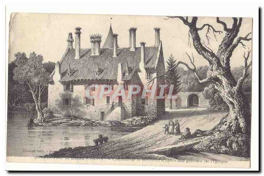 Château de Dinan (Côtes-du-Nord) — Détail de la bergerie d'après une gravure de l'époque