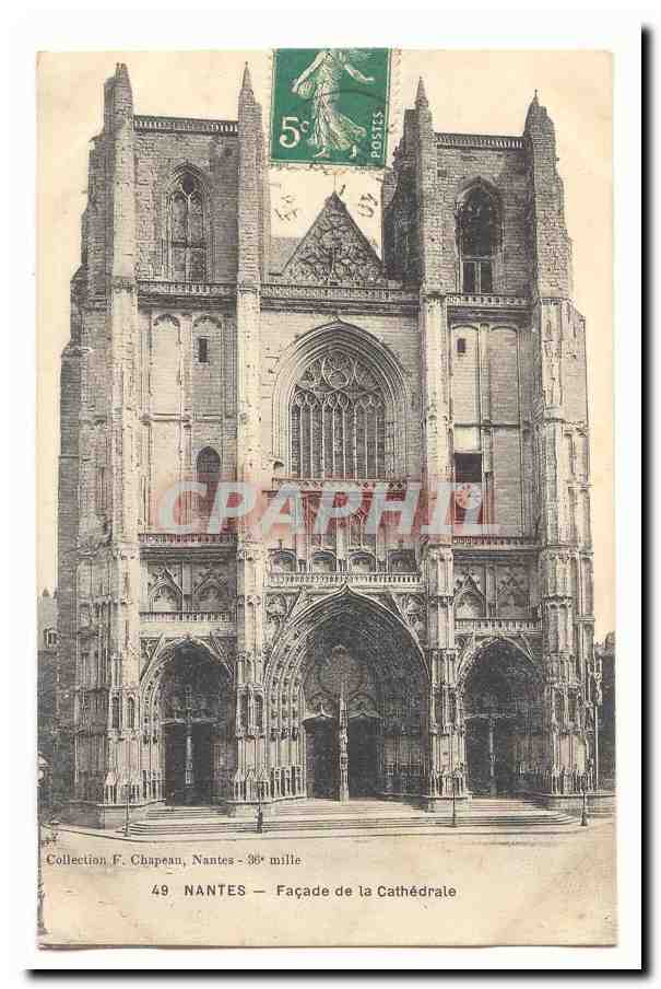 Nantes CPA Facade de la cathedrale