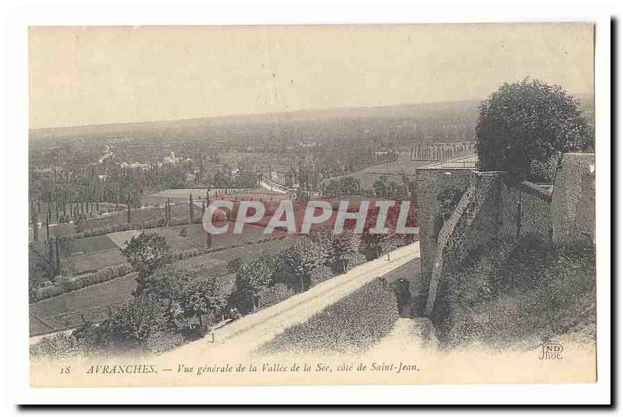 Avranches — Vue générale de la Vallée de la Sée, côté de Saint-Jean