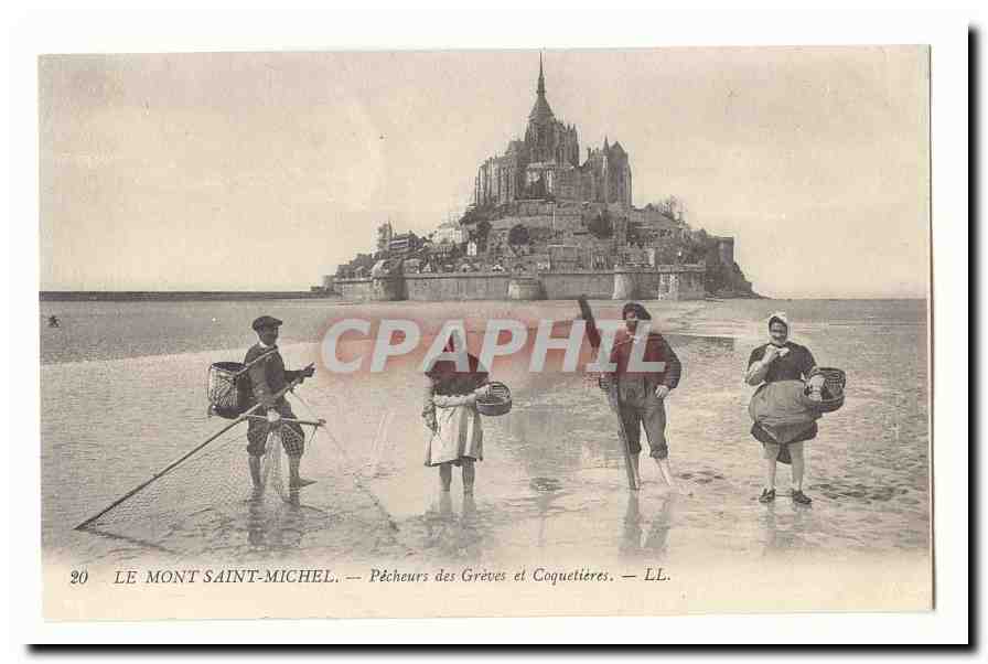 Le Mont Saint Michel CPA Pecheurs des Greves et Coquetieres
