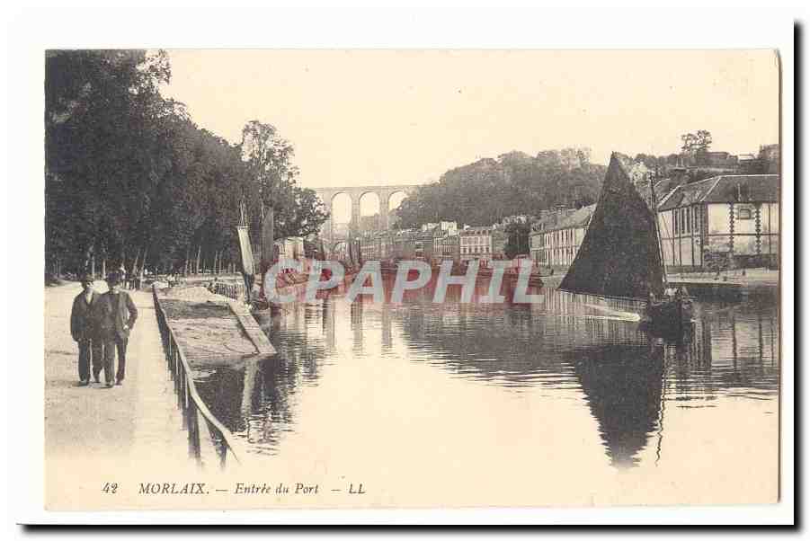 Morlaix CPA Entree du port (bateau)