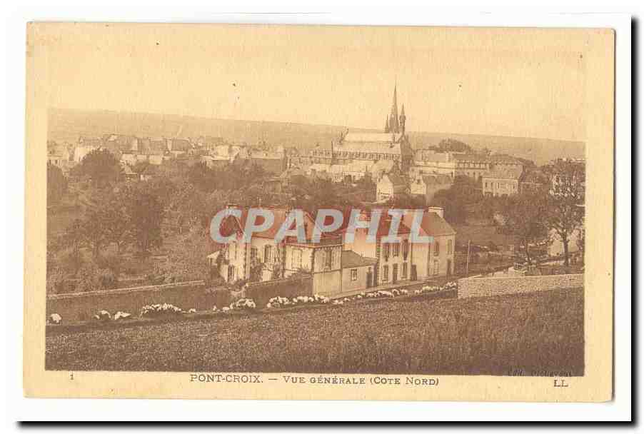Pont Croix CPA Vue generale (cote Nord)
