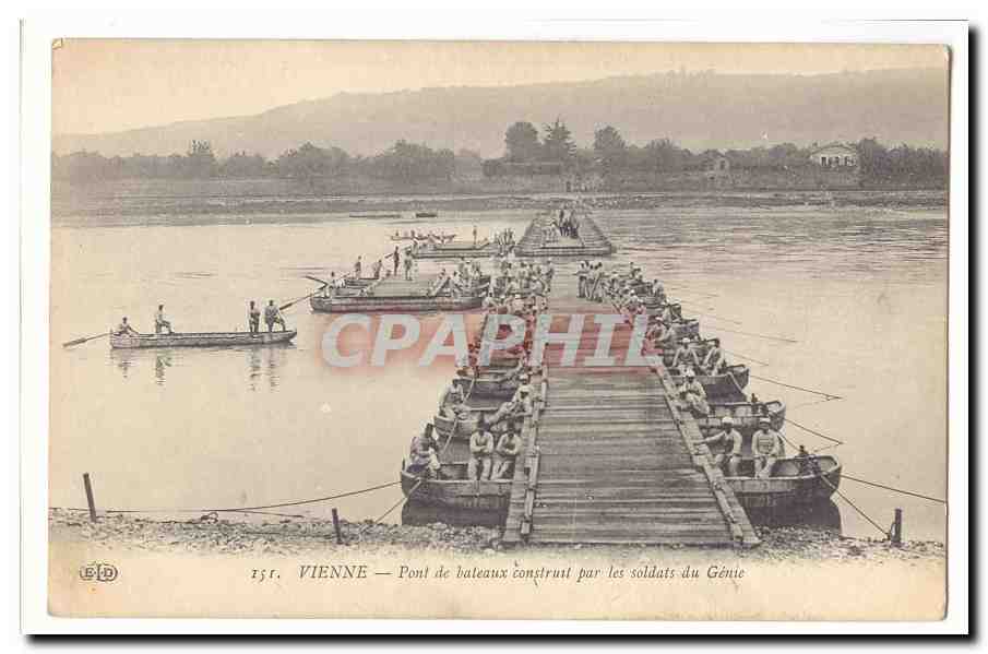 Vienna — Floating bridge built by the engineers — Publisher E.P.D. No. 257