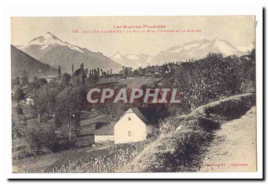 Vallee d'Arpens — Le Pic du Midi d'Arpens et le Garizos — Éditeur L. Lacroix, Toulouse
