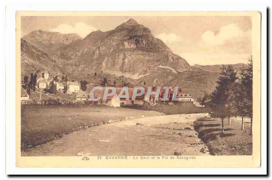 Gavarnie CPA Le Gave et le pic de SEcugniac