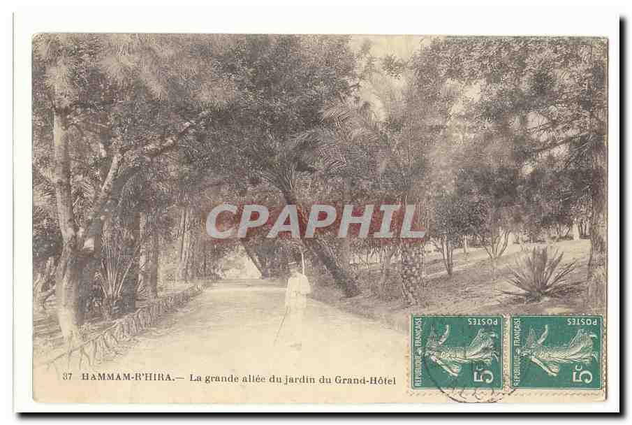 Maroc Hammam r Hira CPAla grande allee du jardin du Grand Hotel