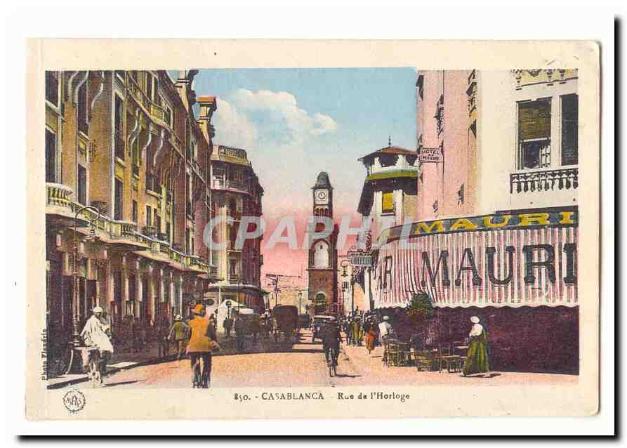Maroc Casablanca CPA Rue de l'Horloge