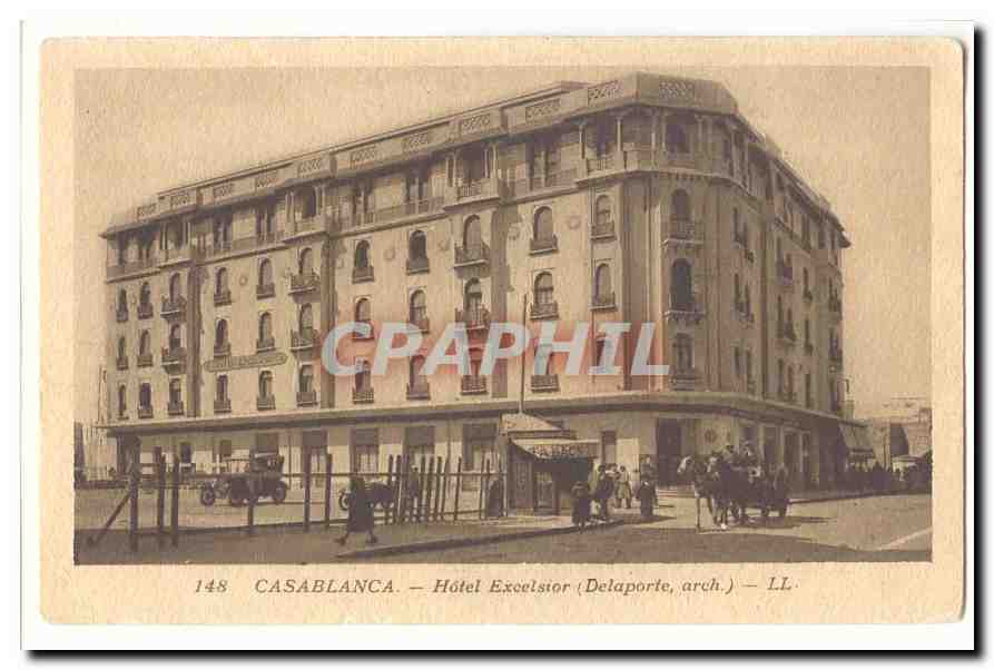 Maroc Casablanca CPA Hotel Excelsior (Delaporte architecte)