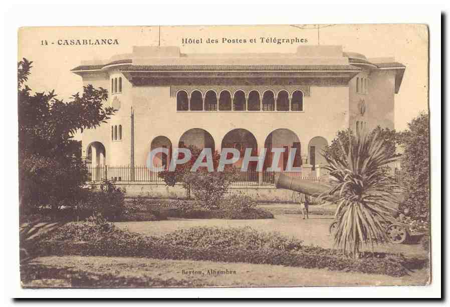 Maroc Casablanca CPA Hotel des Postes et Telegraphes
