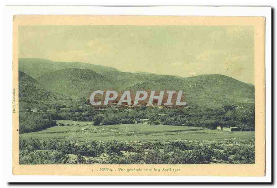 Maroc Ksiha CPA Vue generale prise le 9a vril 1922