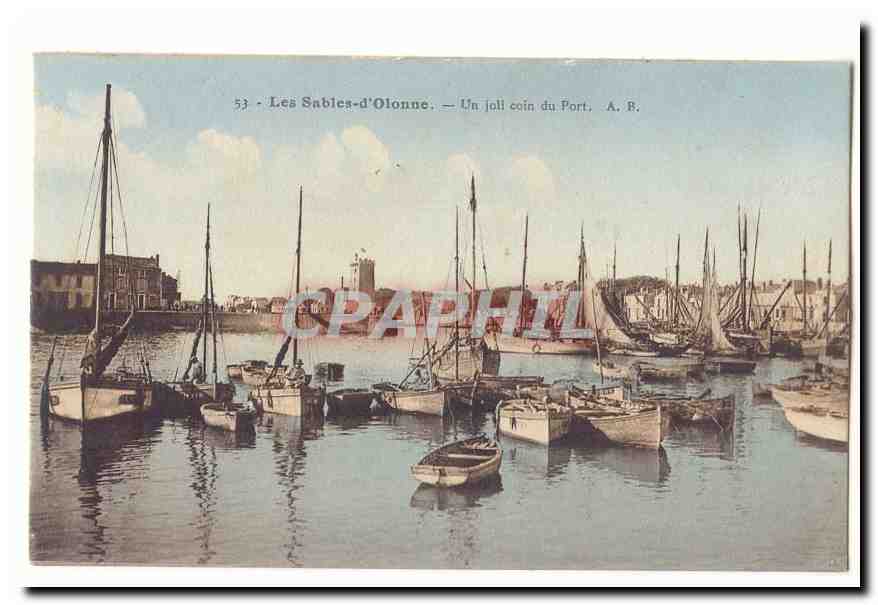 Les Sables d´Olonne CPA Un joli coin du port