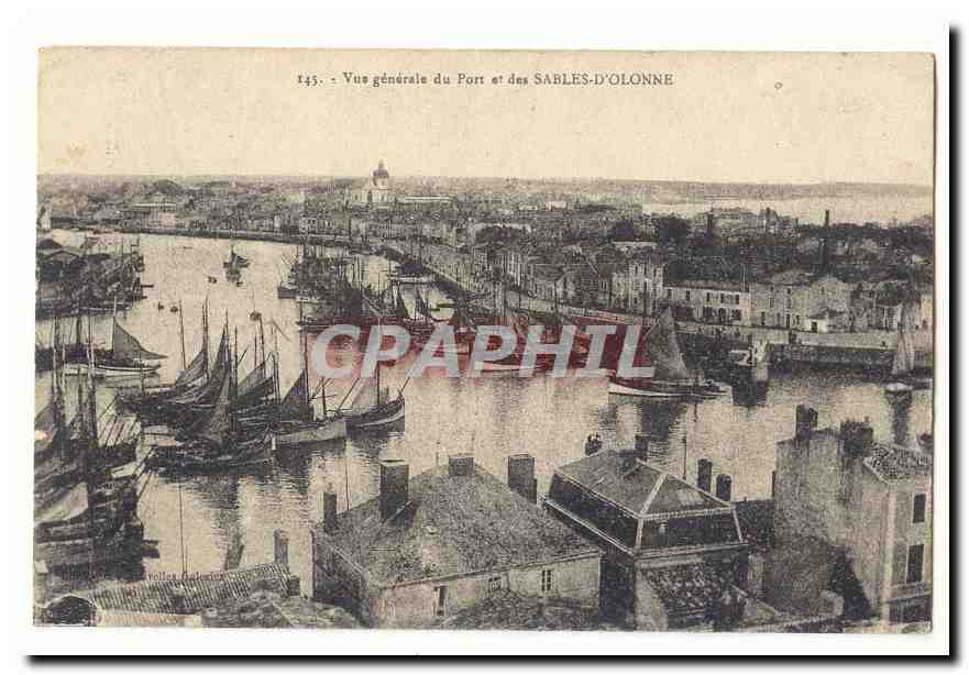 Les Sables d´Olonne CPA Vue d'ensemble du port et des Sables D'olonne