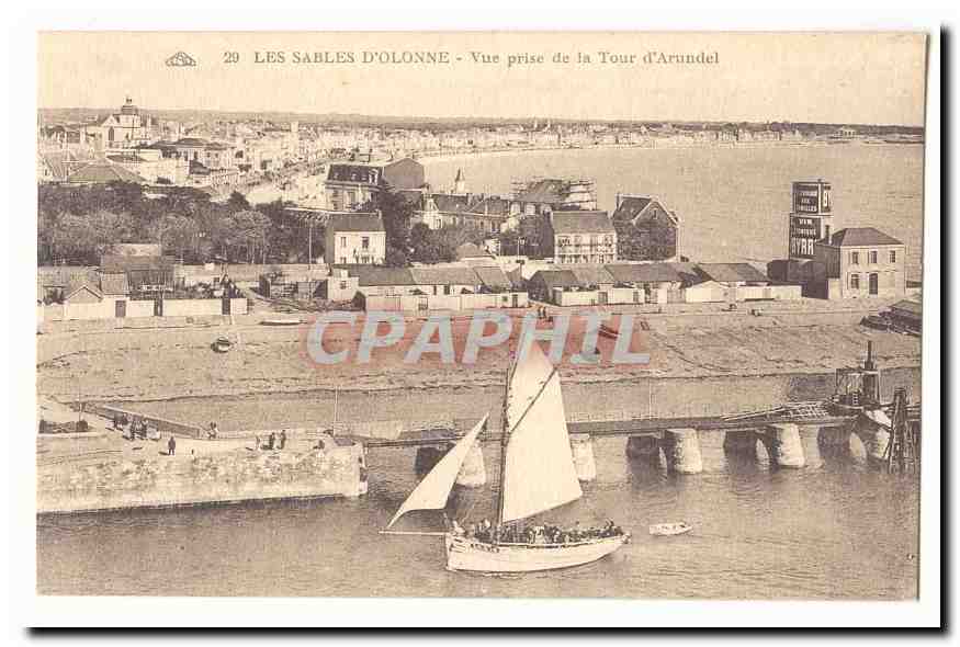 Les Sables d´Olonne CPA Vue prise de la Tour d'Arundel