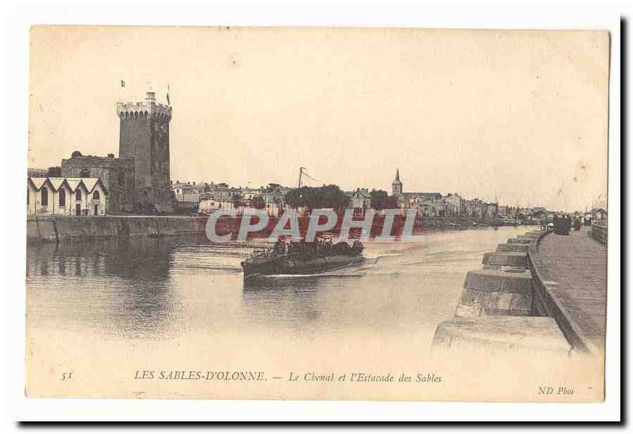 Les Sables d´Olonne CPA Le Chenal et l'Estacade des sables (sous marin)