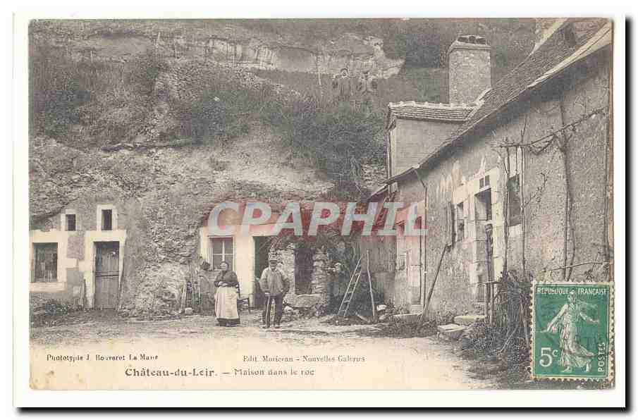Chateau du Loir CPA Maison dans le roc (animee) (troglodytes)