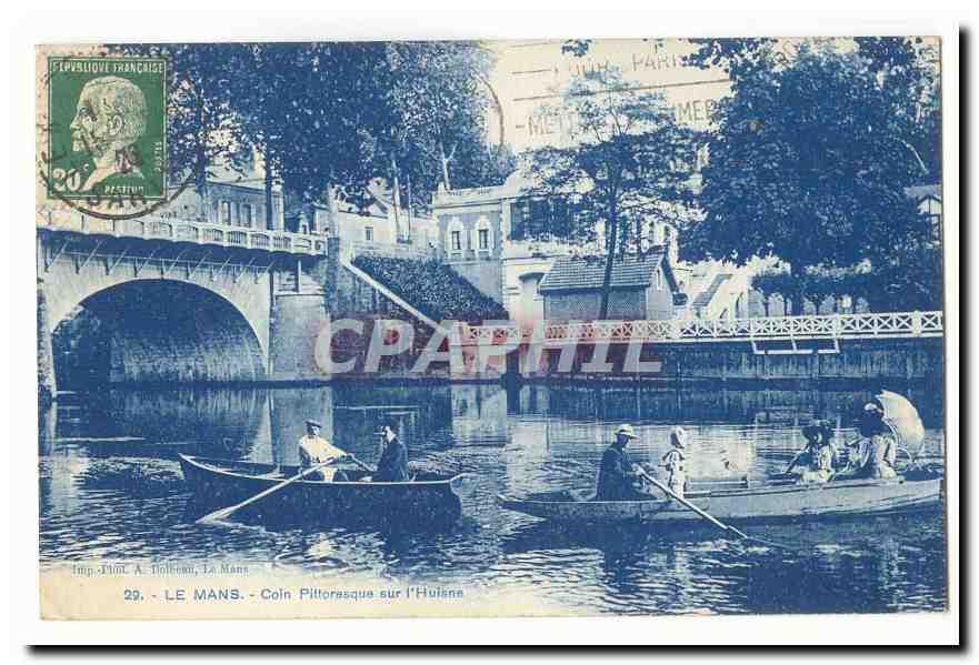 Le Mans CPA Coin pittoresque sur l'Huisne