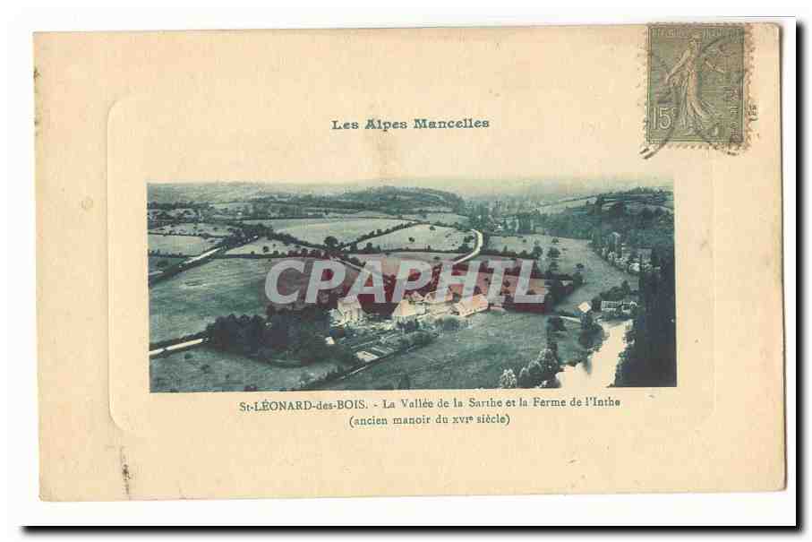 St Leonard des Bois CPA La vallee de la Sarthe et la ferme de l'Inthe (ancien manoir du 16eme)