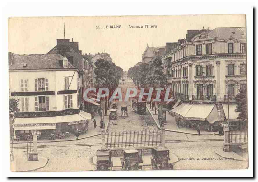 Le Mans CPA Avenue Thiers (animee tramway)