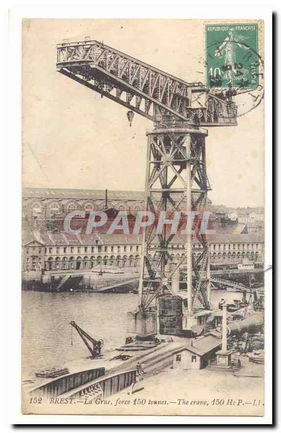 Brest CPA La grue froce 150 tonnes