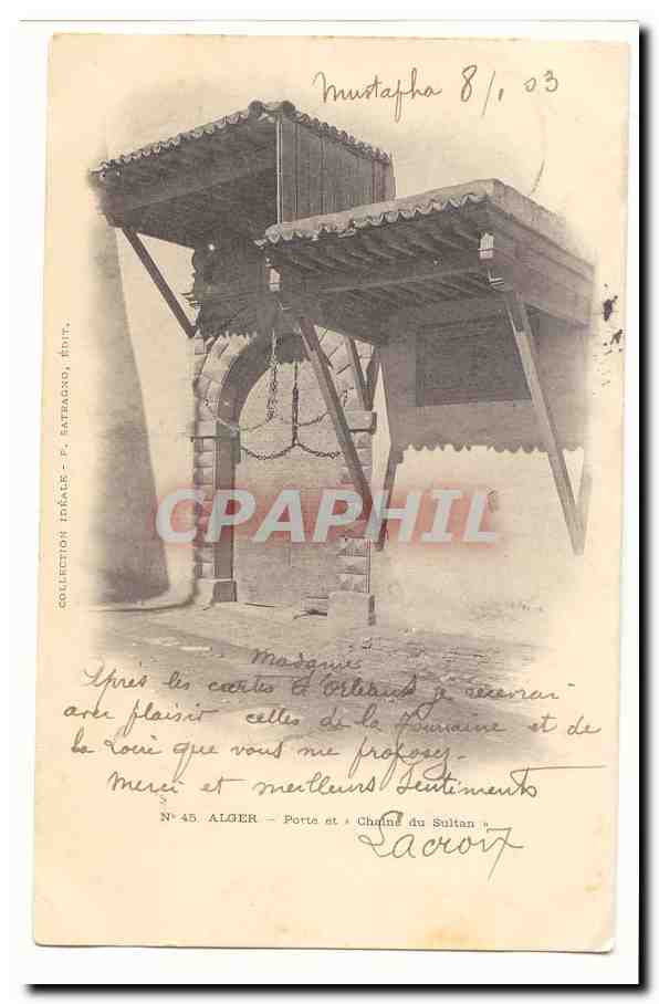 Algérie — Porte et Chaîne du Sultan — Collection Idéale, P. Bataux, n°45