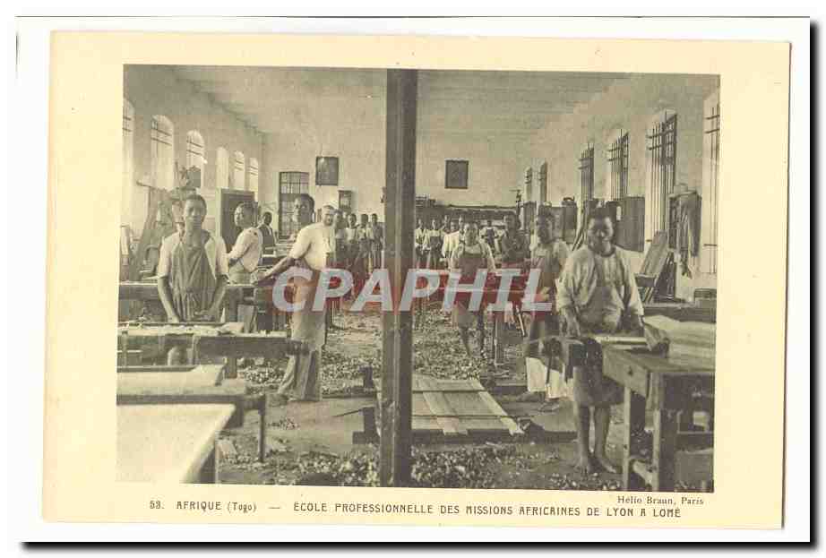Togo CPA Ecole professionnelle des missions africaines de Lyon a Lome (Afrique)