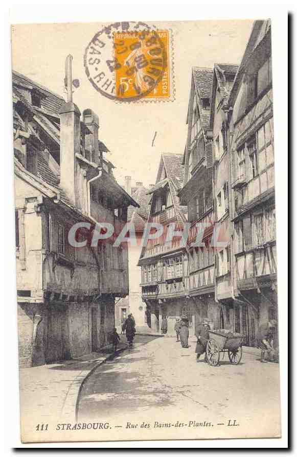 Strasbourg CPA Rue des Bains des Plantes (animee)