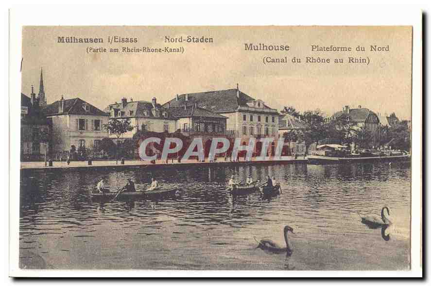 Mulhouse - Plateforme du Nord (Canal du Rhône au Rhin) — éditeur CPAPHIL, n° de série non visible