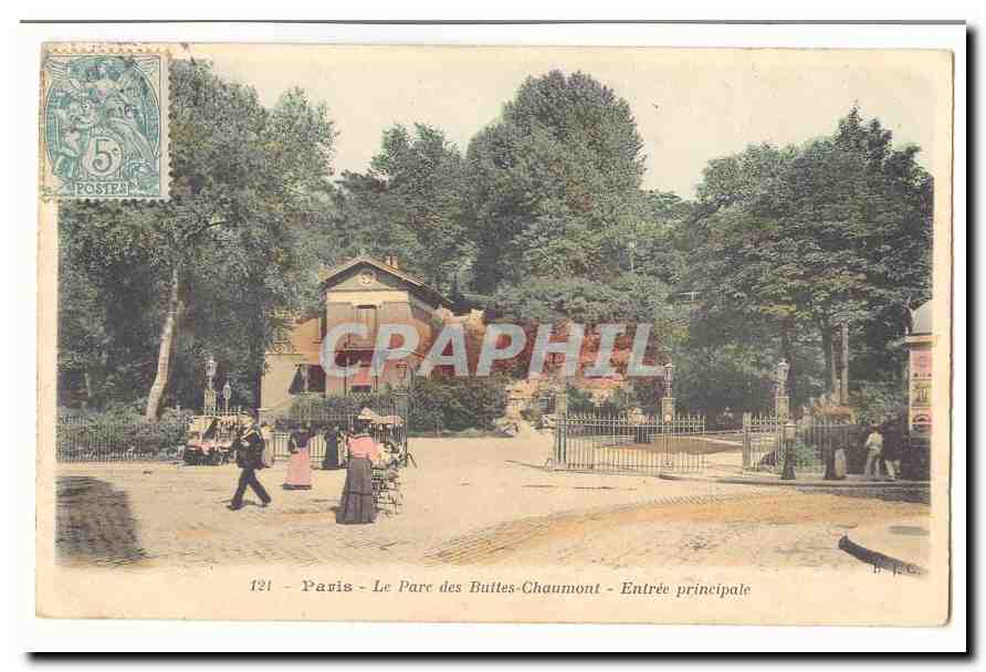 Paris CPA Le parc des Buttes Chaumont Entree principale