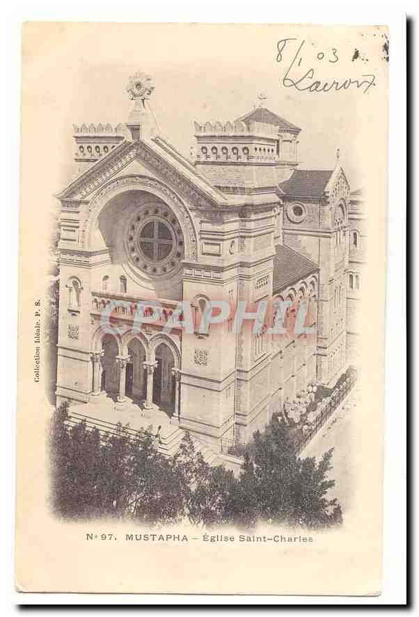 Algerie Mustapha CPA Eglise Saint Charles