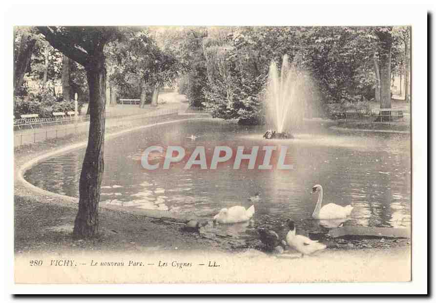 Vichy CPA Le nouveau parc Les cygnes