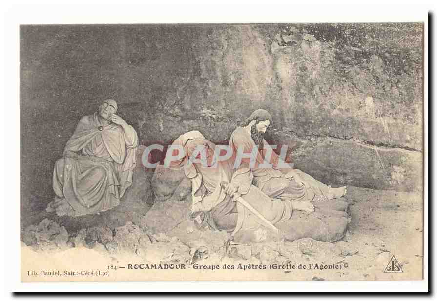 Rocamadour — Groupe des Apôtres (Grotte de l'Agonie) — Lib. Bandel, Saint-Céré (Lot)