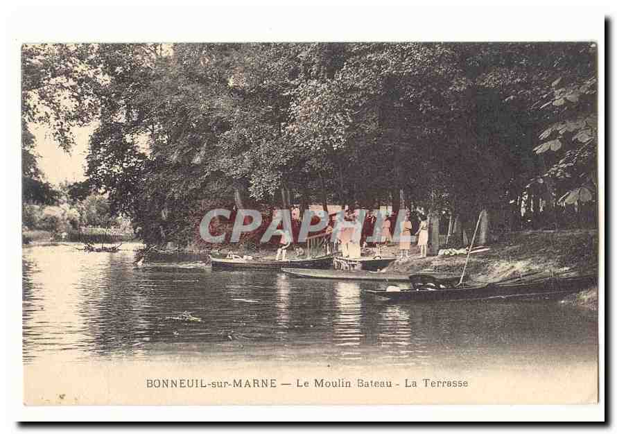 Bonneuil sur Marne CPA Le moulin bateau La terrasse