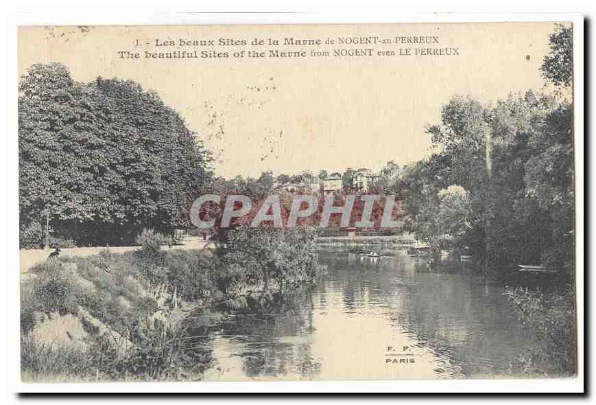 Les beaux Sites de la Marne de NOGENT-au PERREUX — F. P. PARIS
